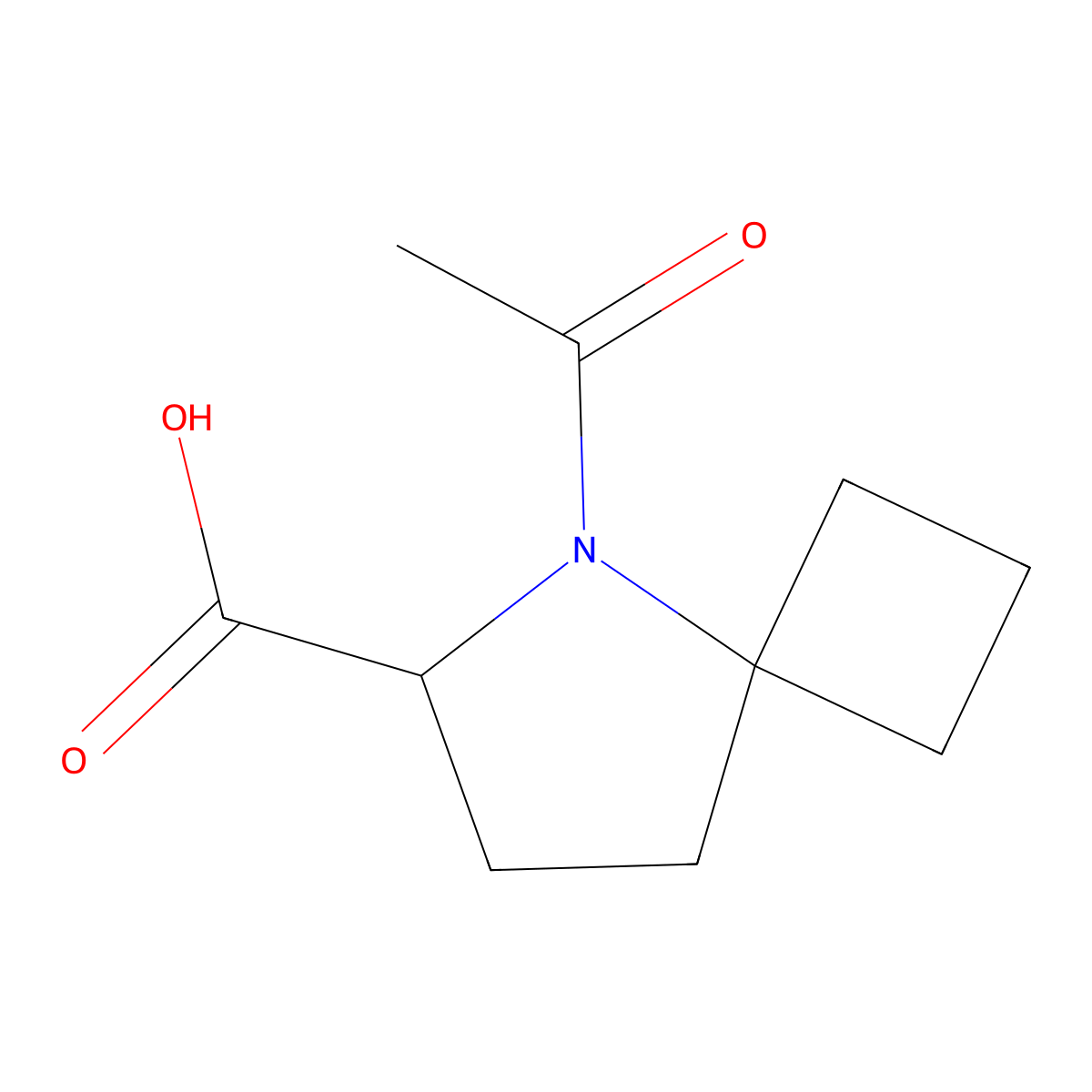 5-Acetyl-5-azaspiro[3.4]octane-6-carboxylic acid molecular structure, CAS 2680625-81-2