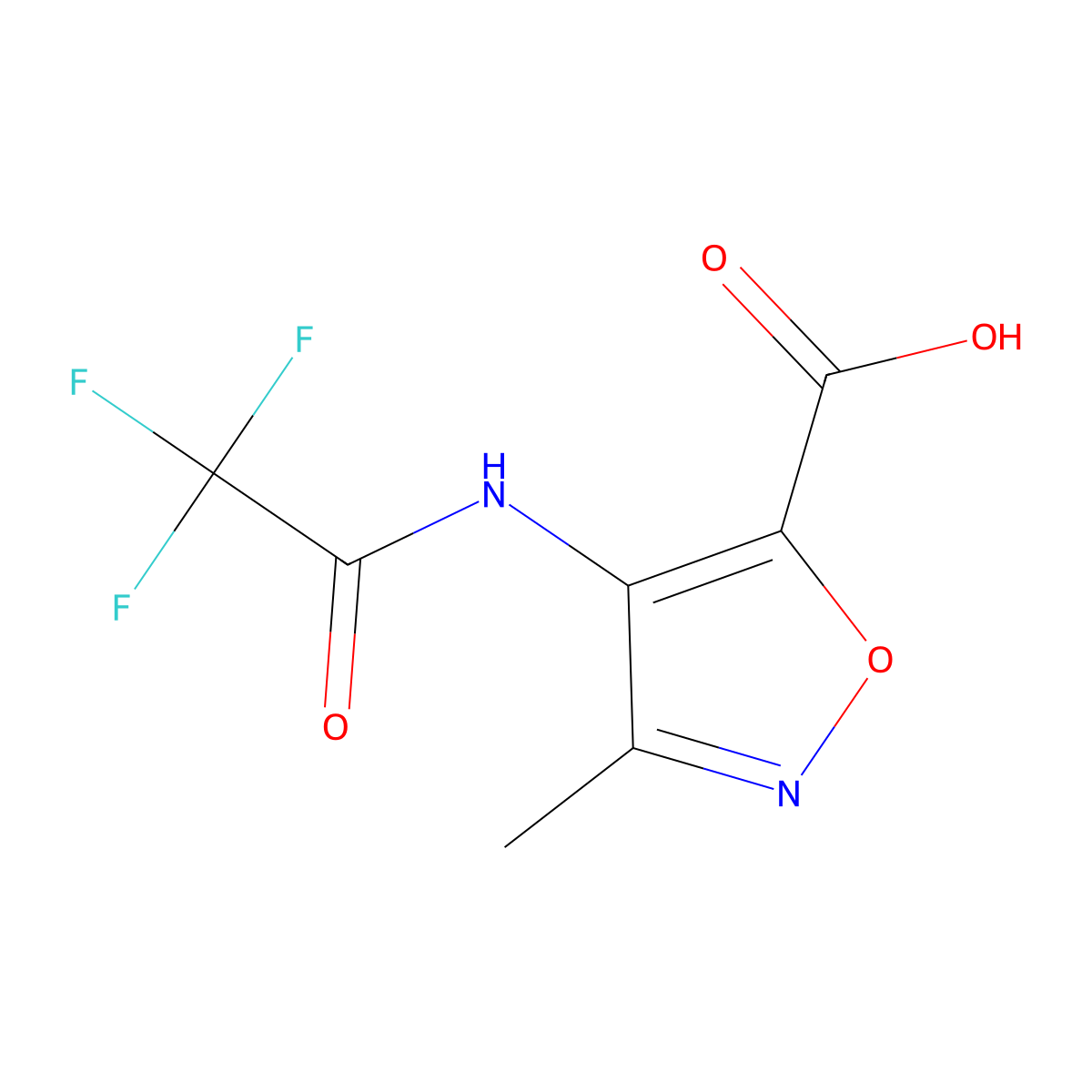 3-Methyl-4-(2,2,2-trifluoroacetamido)-1,2-oxazole-5-carboxylic acid molecular structure, CAS 2680625-87-8