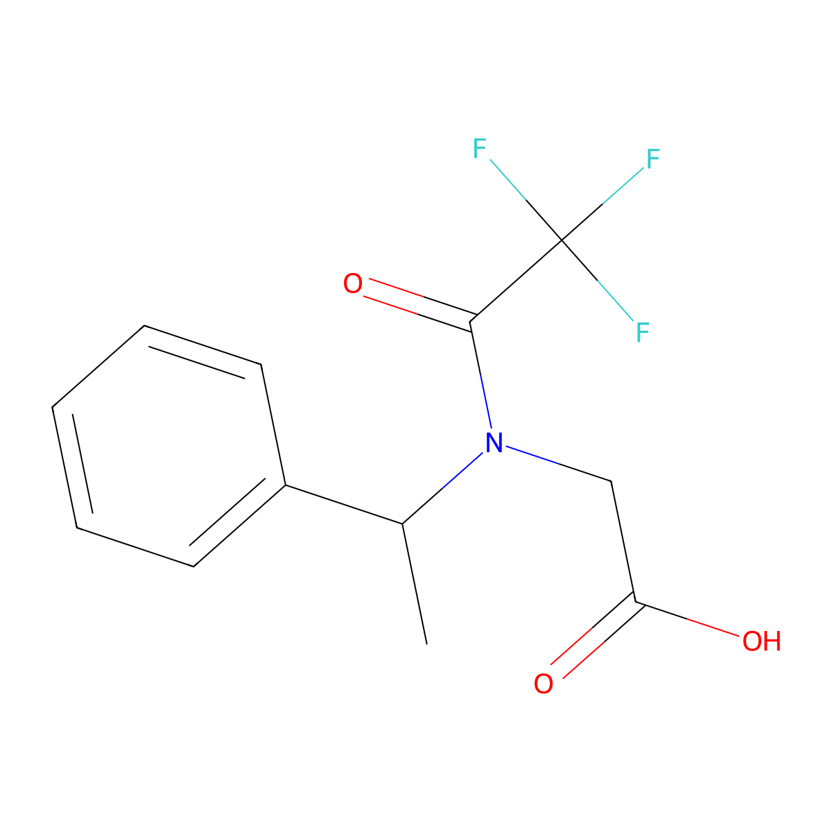 2-[2,2,2-trifluoro-N-(1-phenylethyl)acetamido]acetic acid molecular structure, CAS 2680625-91-4