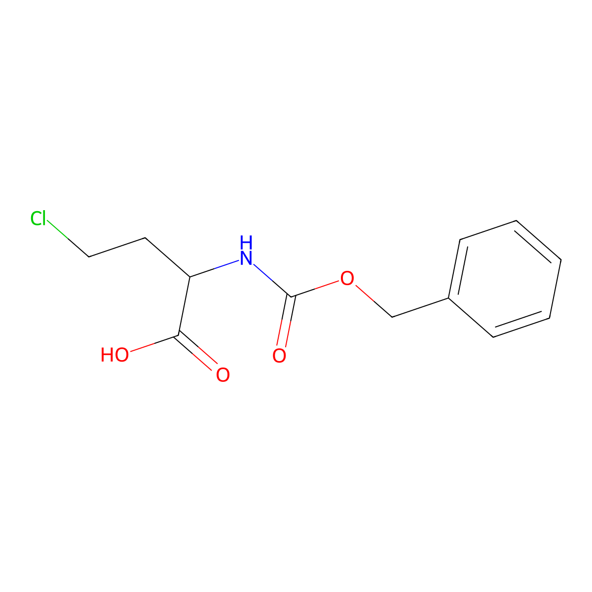 2-{[(Benzyloxy)carbonyl]amino}-4-chlorobutanoic acid molecular structure, CAS 2680626-08-6
