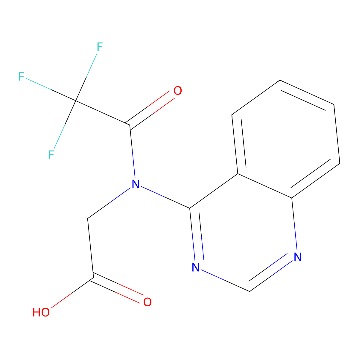 2-[2,2,2-trifluoro-N-(quinazolin-4-yl)acetamido]acetic acid molecular structure, CAS 2680626-10-0
