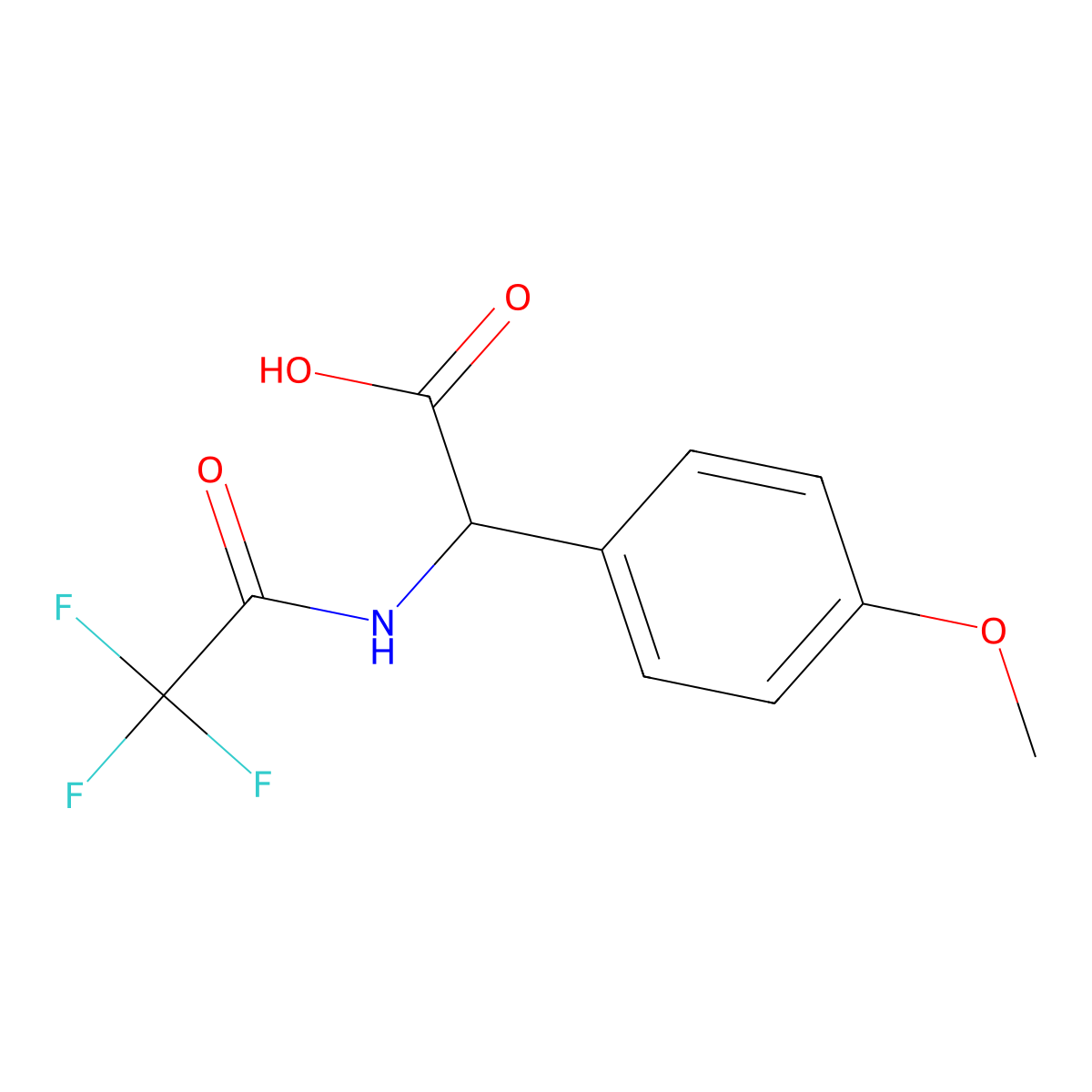 2-(4-Methoxyphenyl)-2-(2,2,2-trifluoroacetamido)acetic acid molecular structure, CAS 2680626-46-2