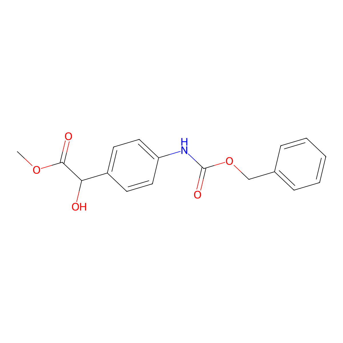 Methyl 2-(4-{[(benzyloxy)carbonyl]amino}phenyl)-2-hydroxyacetate molecular structure, CAS 2680626-75-7