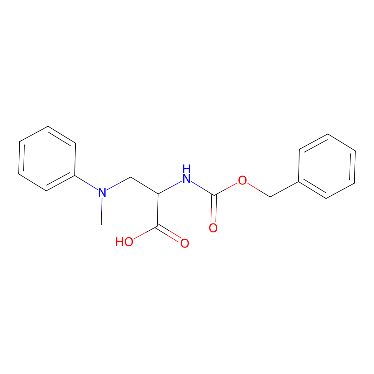 2-{[(Benzyloxy)carbonyl]amino}-3-[methyl(phenyl)amino]propanoic acid molecular structure, CAS 2680626-89-3