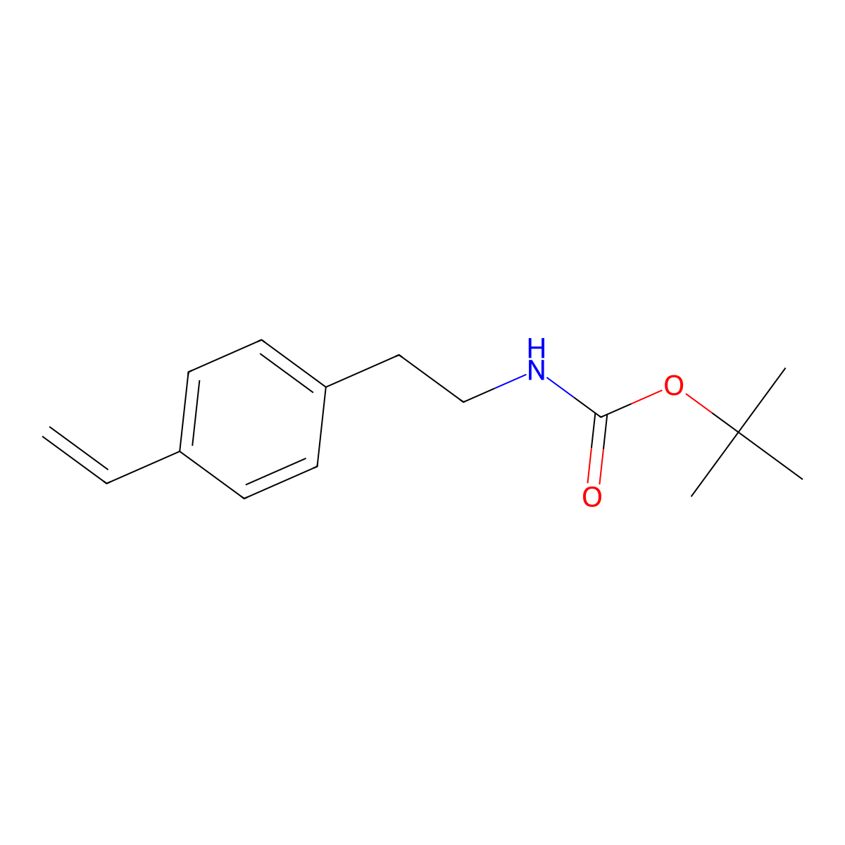 tert-butyl N-[2-(4-ethenylphenyl)ethyl]carbamate molecular structure, CAS 2680646-74-4