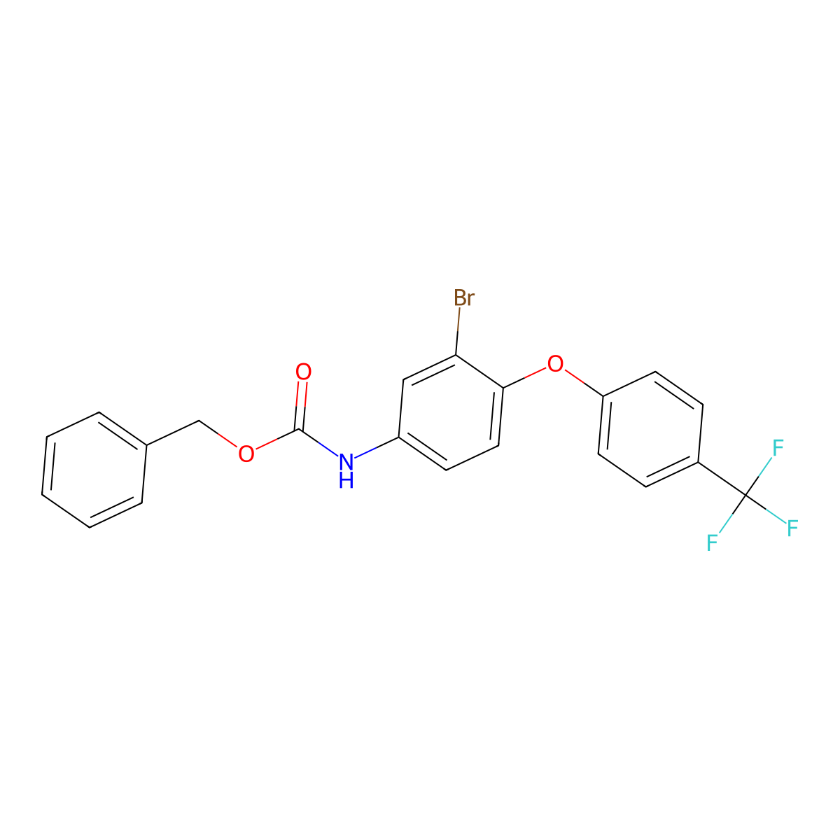 benzyl N-{3-bromo-4-[4-(trifluoromethyl)phenoxy]phenyl}carbamate molecular structure, CAS 2680646-81-3