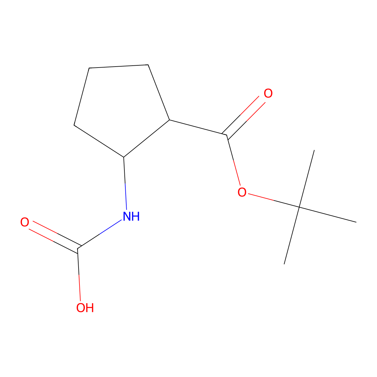 {2-[(Tert-butoxy)carbonyl]cyclopentyl}carbamic acid molecular structure, CAS 2680647-05-4