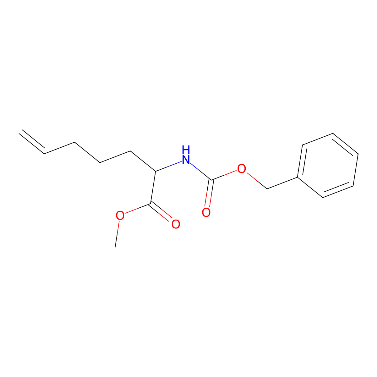 Methyl 2-{[(benzyloxy)carbonyl]amino}hept-6-enoate molecular structure, CAS 2680647-10-1
