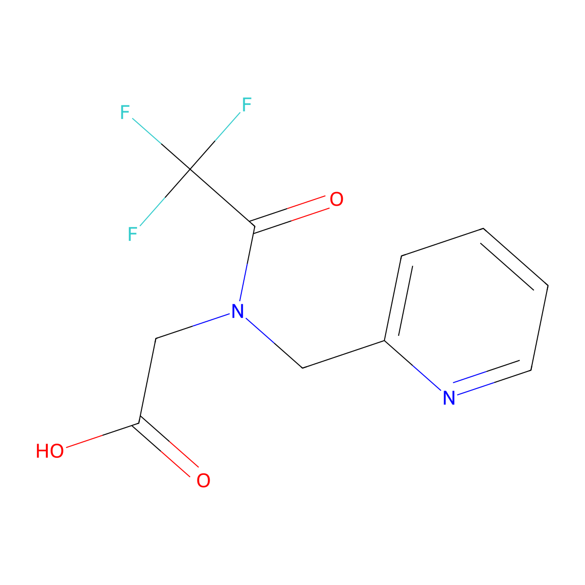 2-{2,2,2-trifluoro-N-[(pyridin-2-yl)methyl]acetamido}acetic acid molecular structure, CAS 2680647-44-1