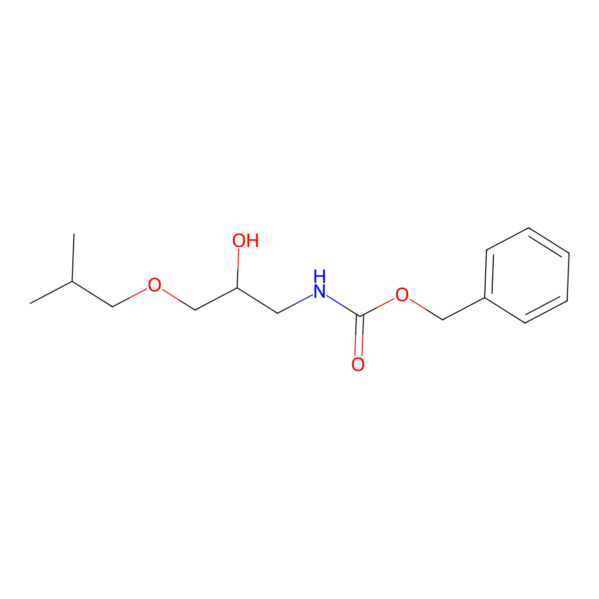 benzyl N-[2-hydroxy-3-(2-methylpropoxy)propyl]carbamate molecular structure, CAS 2680647-83-8