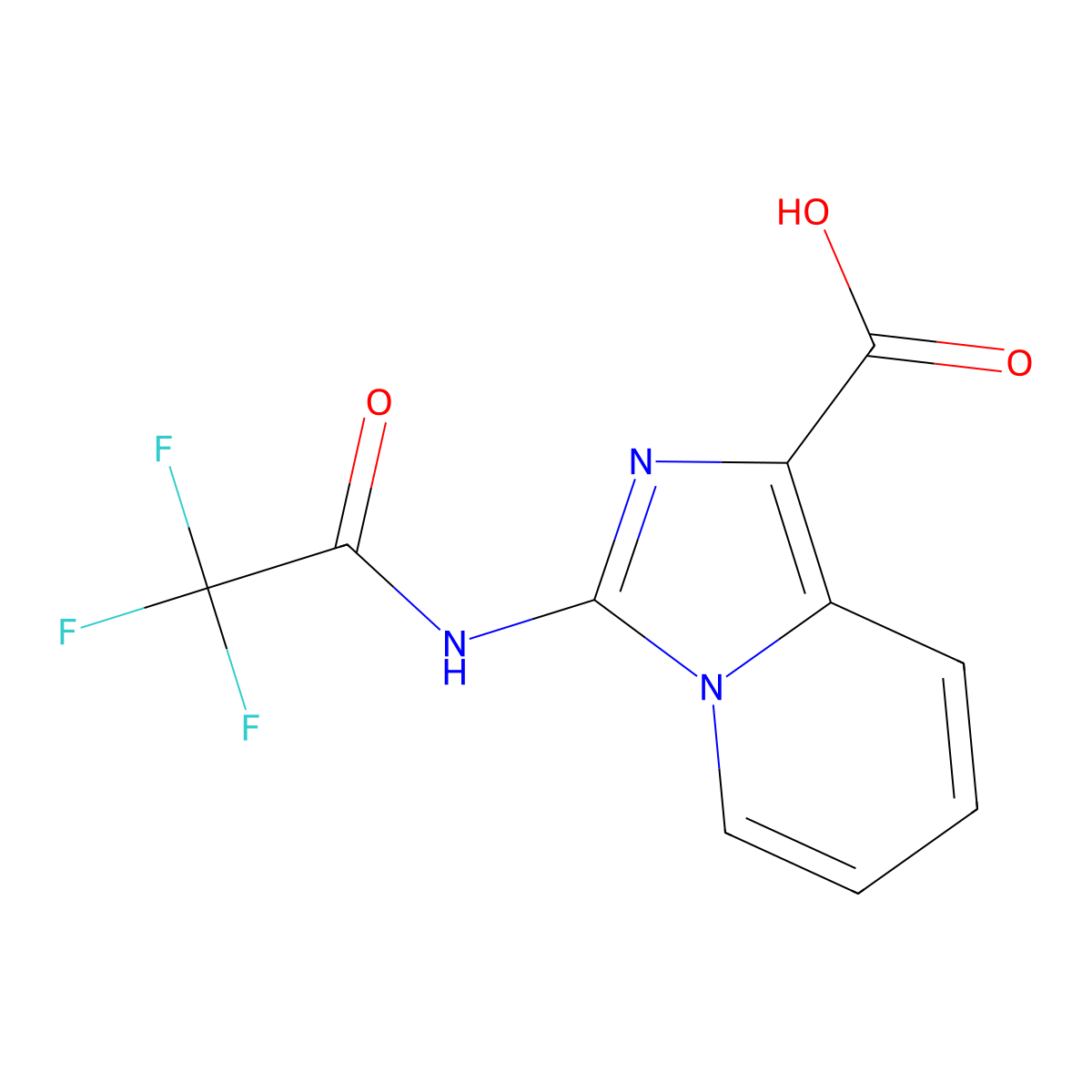 3-(2,2,2-Trifluoroacetamido)imidazo[1,5-a]pyridine-1-carboxylic acid molecular structure, CAS 2680647-93-0
