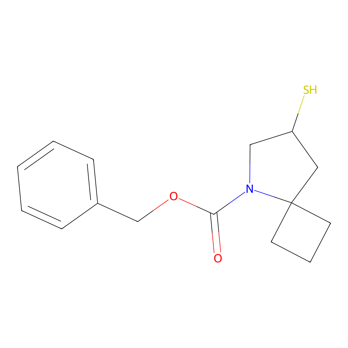 Benzyl 7-sulfanyl-5-azaspiro[3.4]octane-5-carboxylate molecular structure, CAS 2680648-06-8