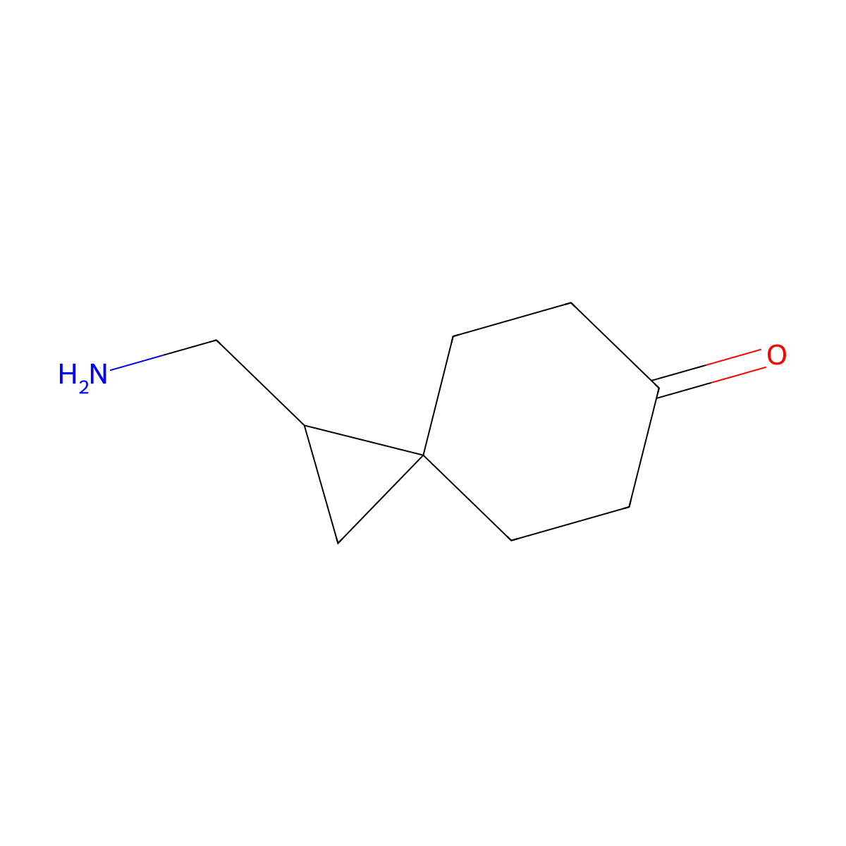 1-(Aminomethyl)spiro[2.5]octan-6-one molecular structure, CAS 2680648-10-4