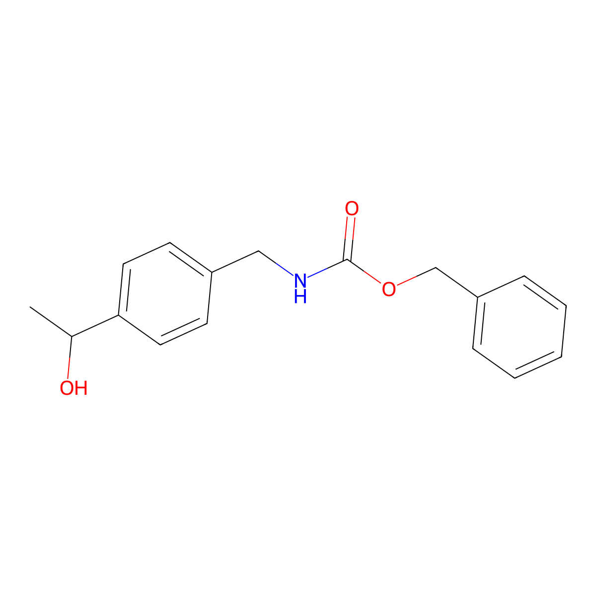 benzyl N-{[4-(1-hydroxyethyl)phenyl]methyl}carbamate molecular structure, CAS 2680648-29-5