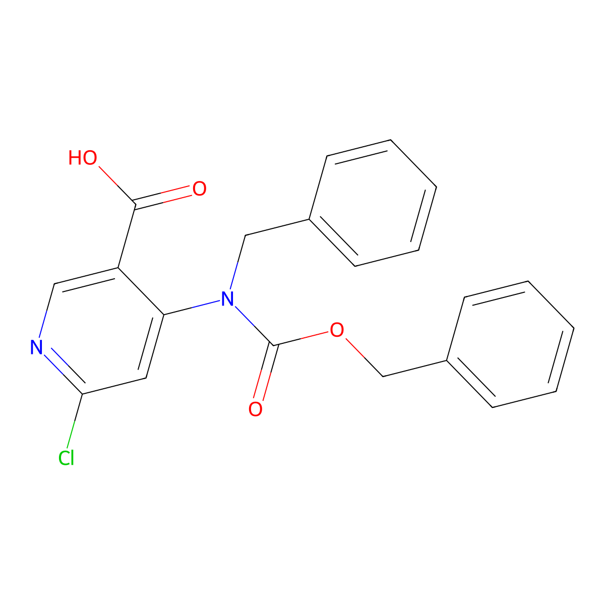4-{Benzyl[(benzyloxy)carbonyl]amino}-6-chloropyridine-3-carboxylic acid molecular structure, CAS 2680648-33-1
