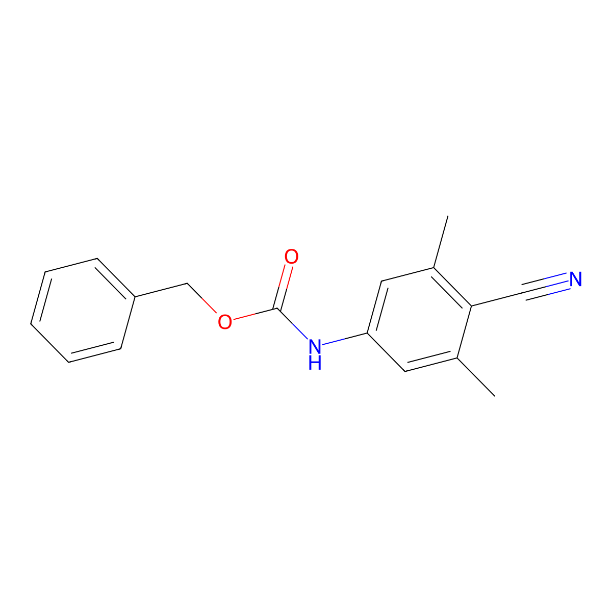 benzyl N-(4-cyano-3,5-dimethylphenyl)carbamate molecular structure, CAS 2680648-34-2