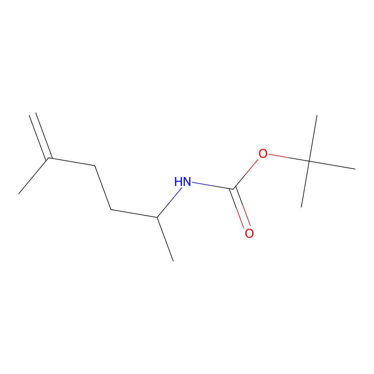 tert-butyl N-(5-methylhex-5-en-2-yl)carbamate molecular structure, CAS 2680648-53-5