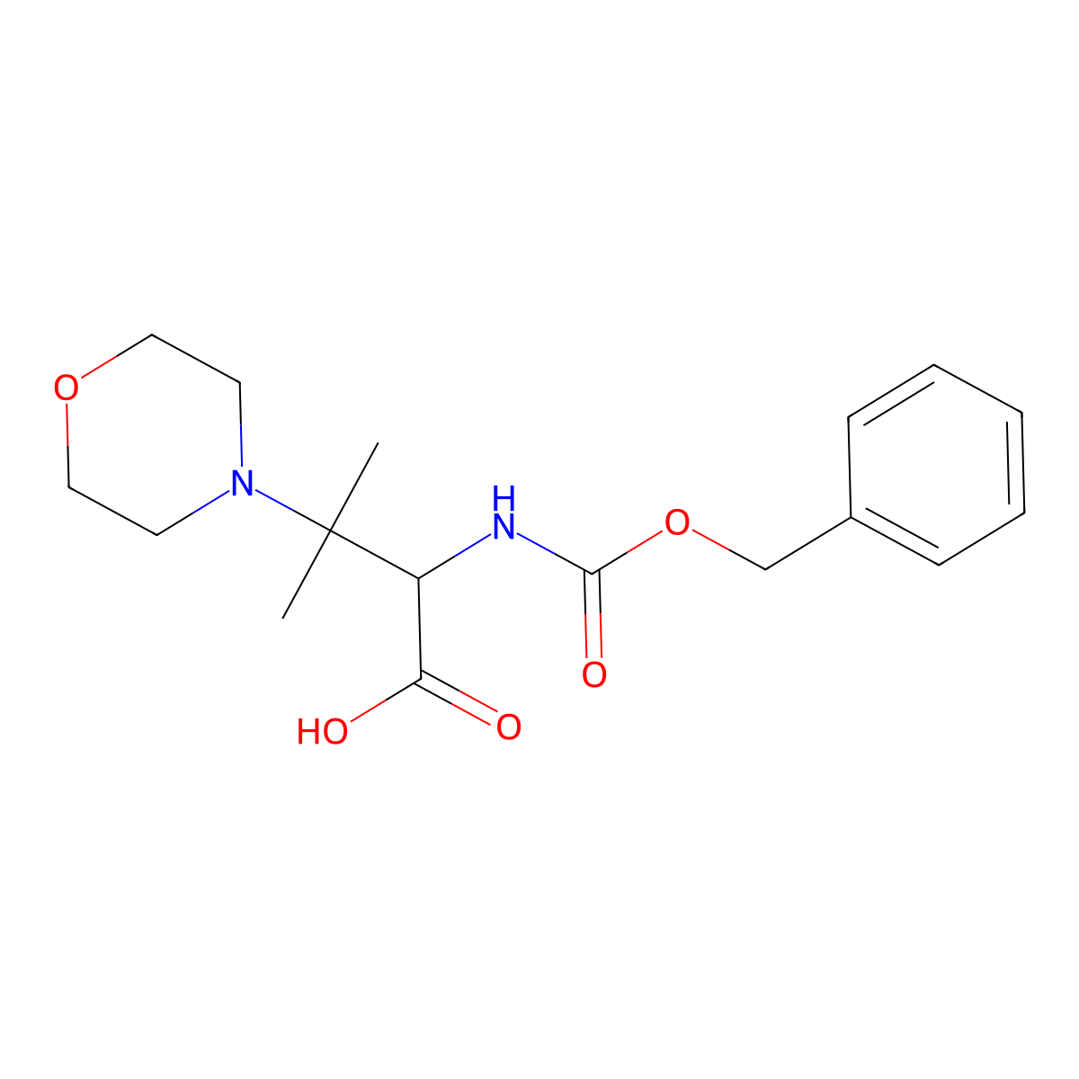 2-{[(Benzyloxy)carbonyl]amino}-3-methyl-3-(morpholin-4-yl)butanoic acid molecular structure, CAS 2680648-54-6