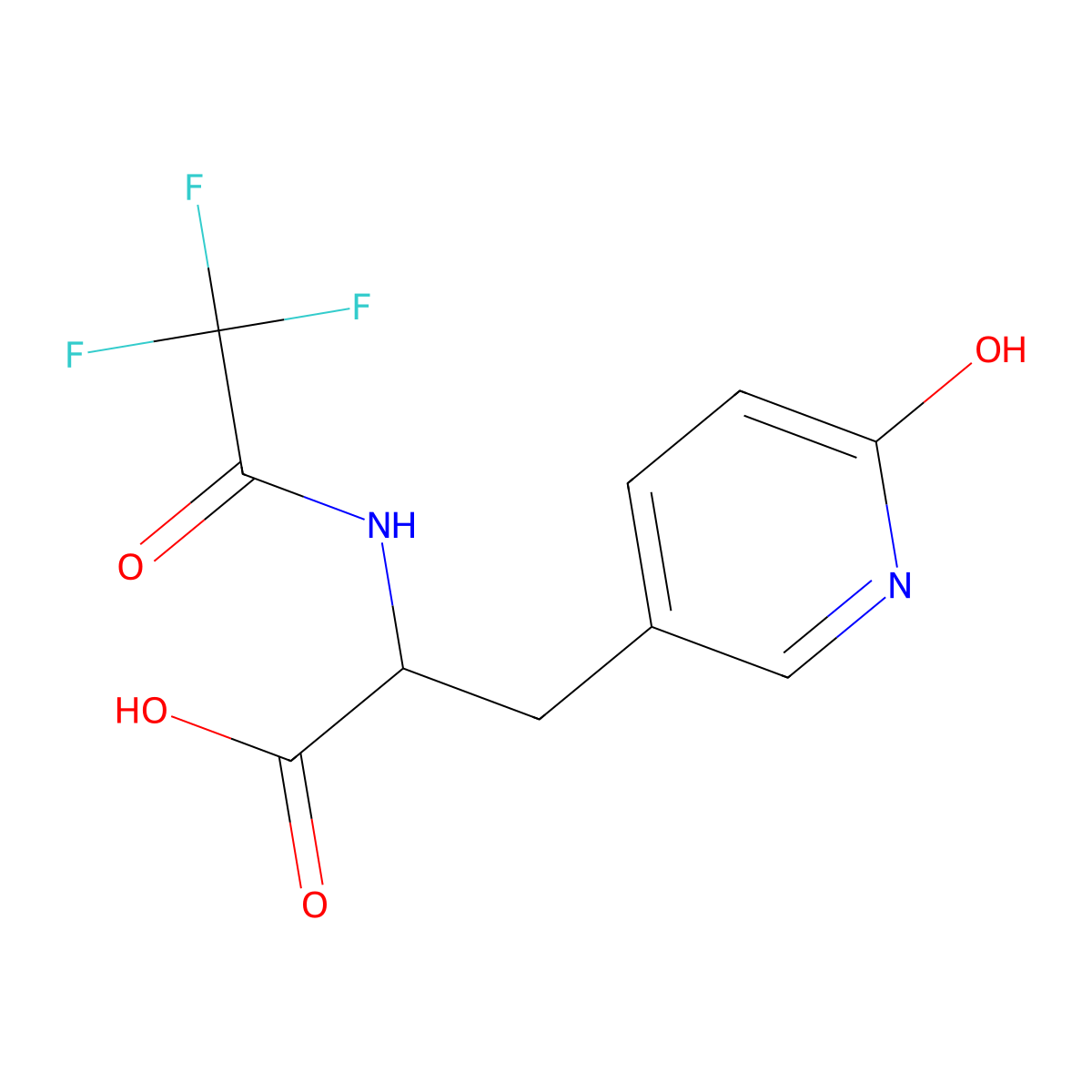 3-(6-Hydroxypyridin-3-yl)-2-(2,2,2-trifluoroacetamido)propanoic acid molecular structure, CAS 2680648-80-8