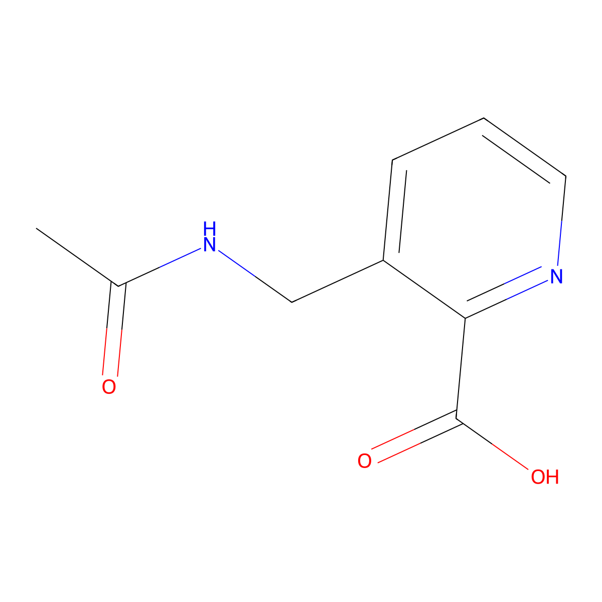 3-(Acetamidomethyl)pyridine-2-carboxylic acid molecular structure, CAS 2680648-86-4