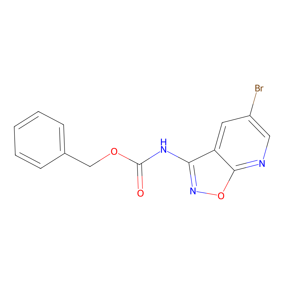 benzyl N-{5-bromo-[1,2]oxazolo[5,4-b]pyridin-3-yl}carbamate molecular structure, CAS 2680648-90-0