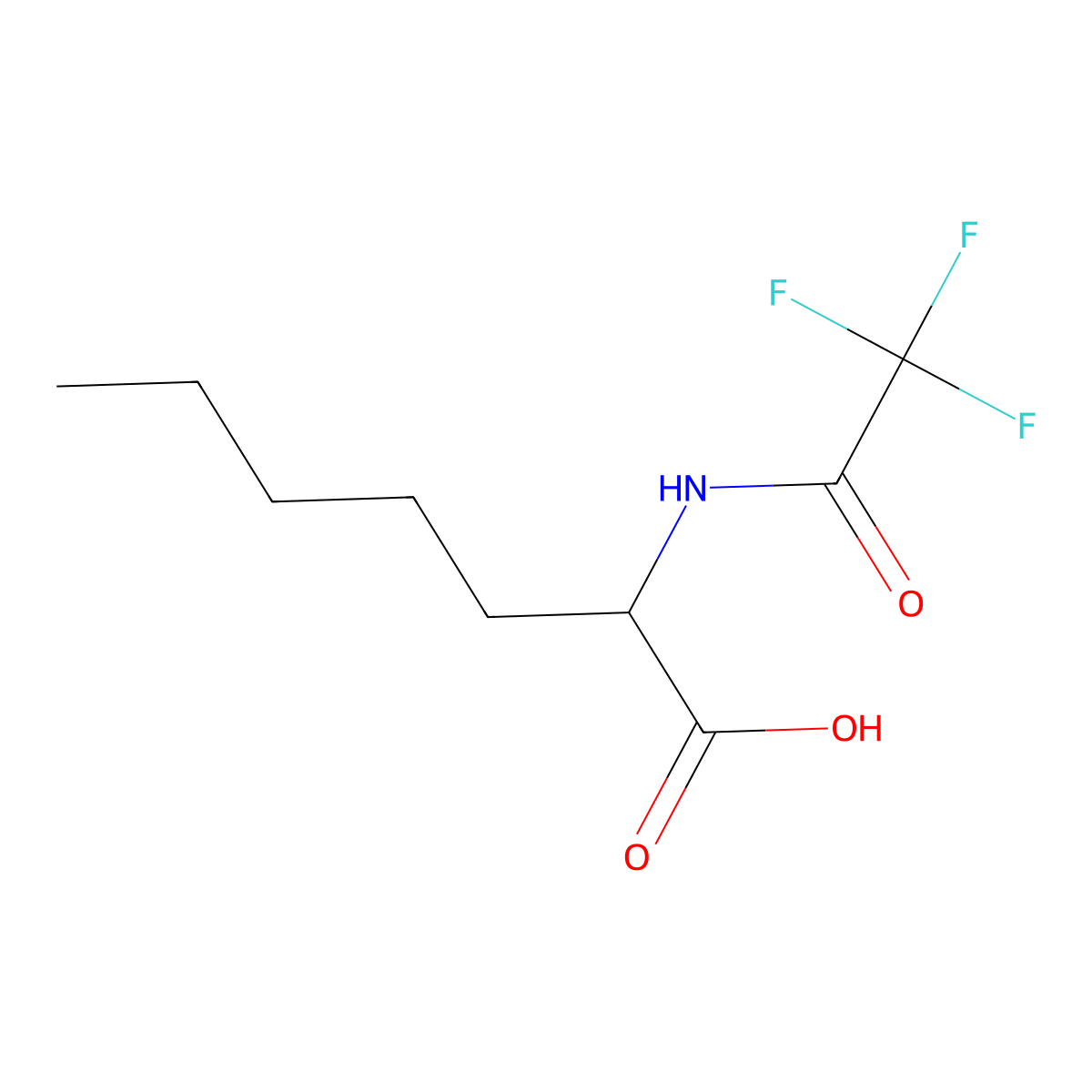 2-(2,2,2-Trifluoroacetamido)heptanoic acid molecular structure, CAS 2680648-92-2