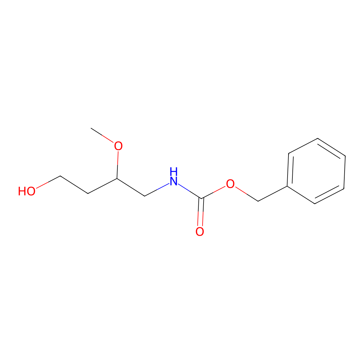 Benzyl (4-hydroxy-2-methoxybutyl)carbamate molecular structure, CAS 2680648-93-3