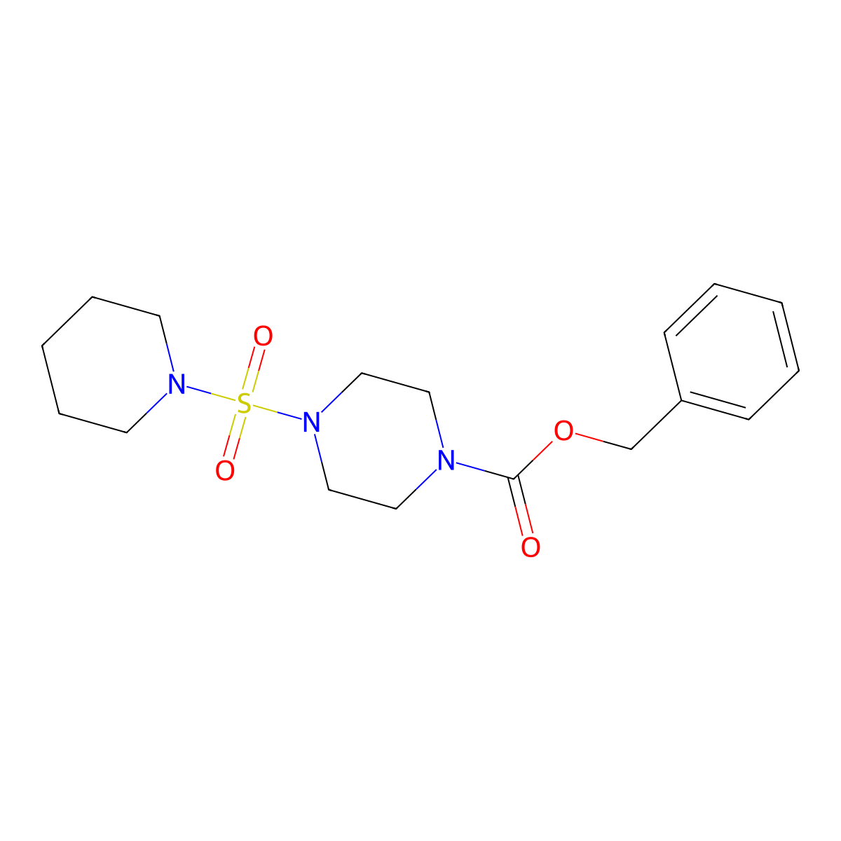Benzyl 4-(piperidine-1-sulfonyl)piperazine-1-carboxylate molecular structure, CAS 2680649-02-7