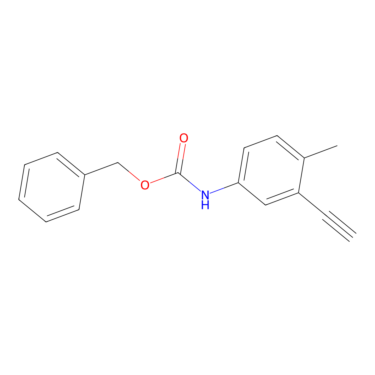 benzyl N-(3-ethynyl-4-methylphenyl)carbamate molecular structure, CAS 2680658-97-1