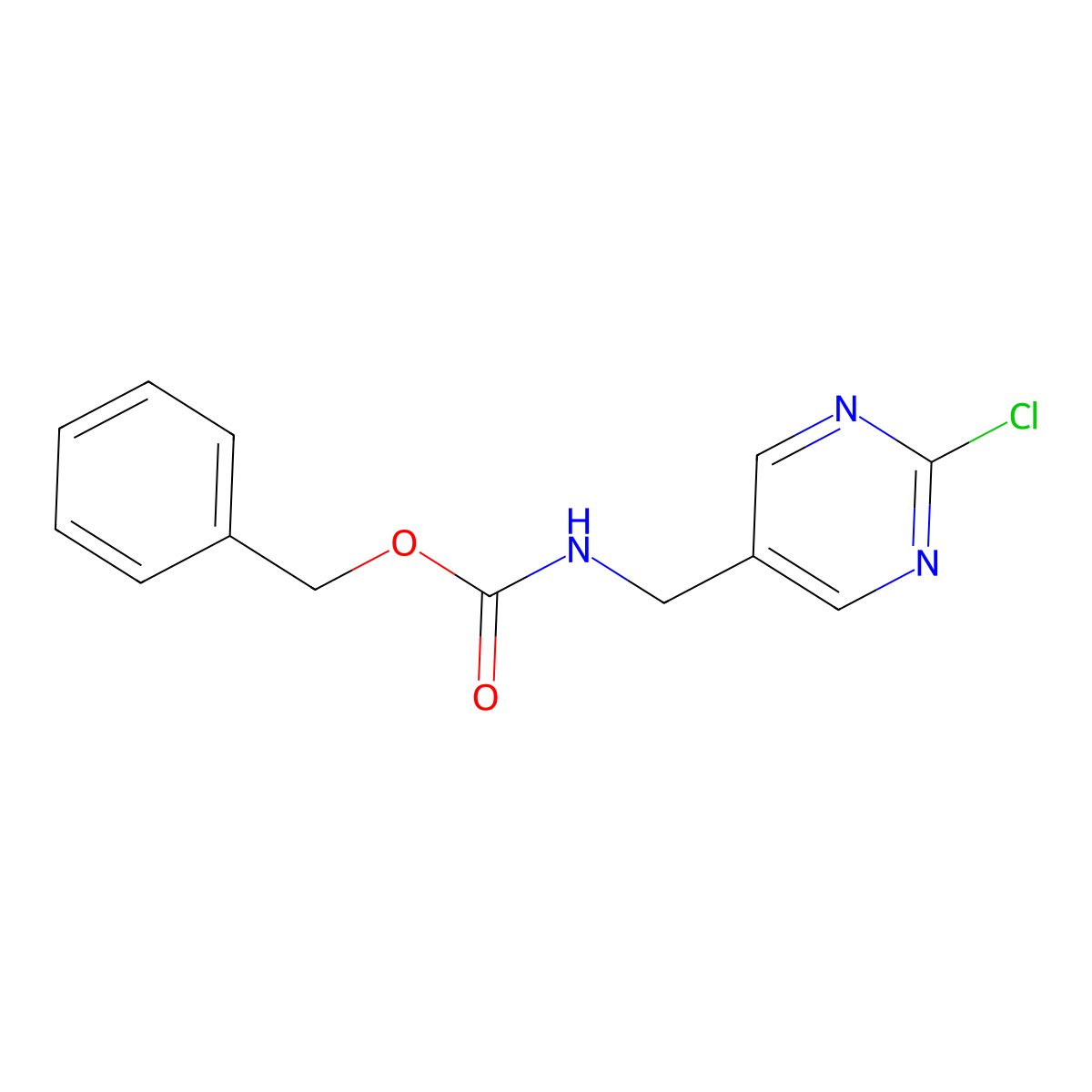 benzyl N-[(2-chloropyrimidin-5-yl)methyl]carbamate molecular structure, CAS 2680659-05-4