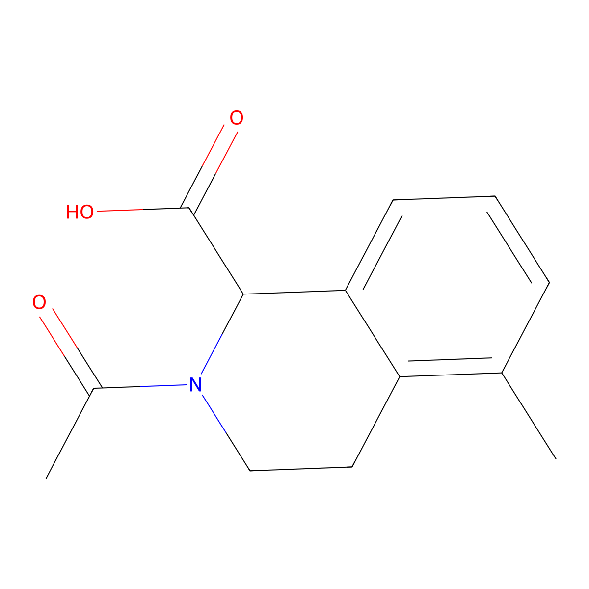 2-Acetyl-5-methyl-1,2,3,4-tetrahydroisoquinoline-1-carboxylic acid molecular structure, CAS 2680659-08-7