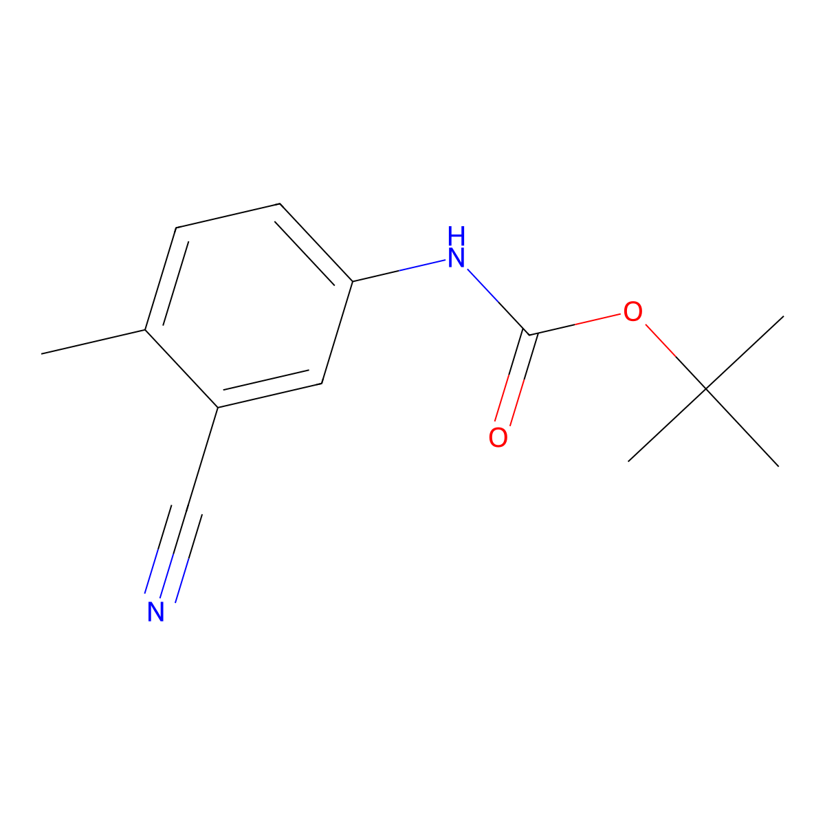 tert-butyl N-(3-cyano-4-methylphenyl)carbamate molecular structure, CAS 2680659-21-4