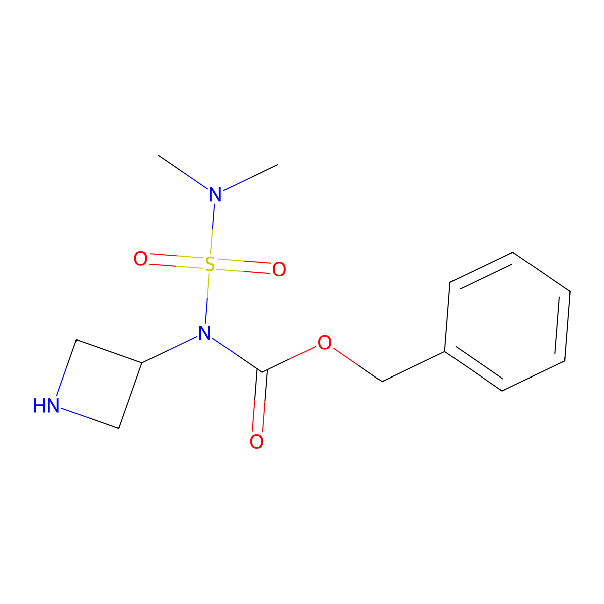 benzyl N-(azetidin-3-yl)-N-(dimethylsulfamoyl)carbamate molecular structure, CAS 2680659-32-7