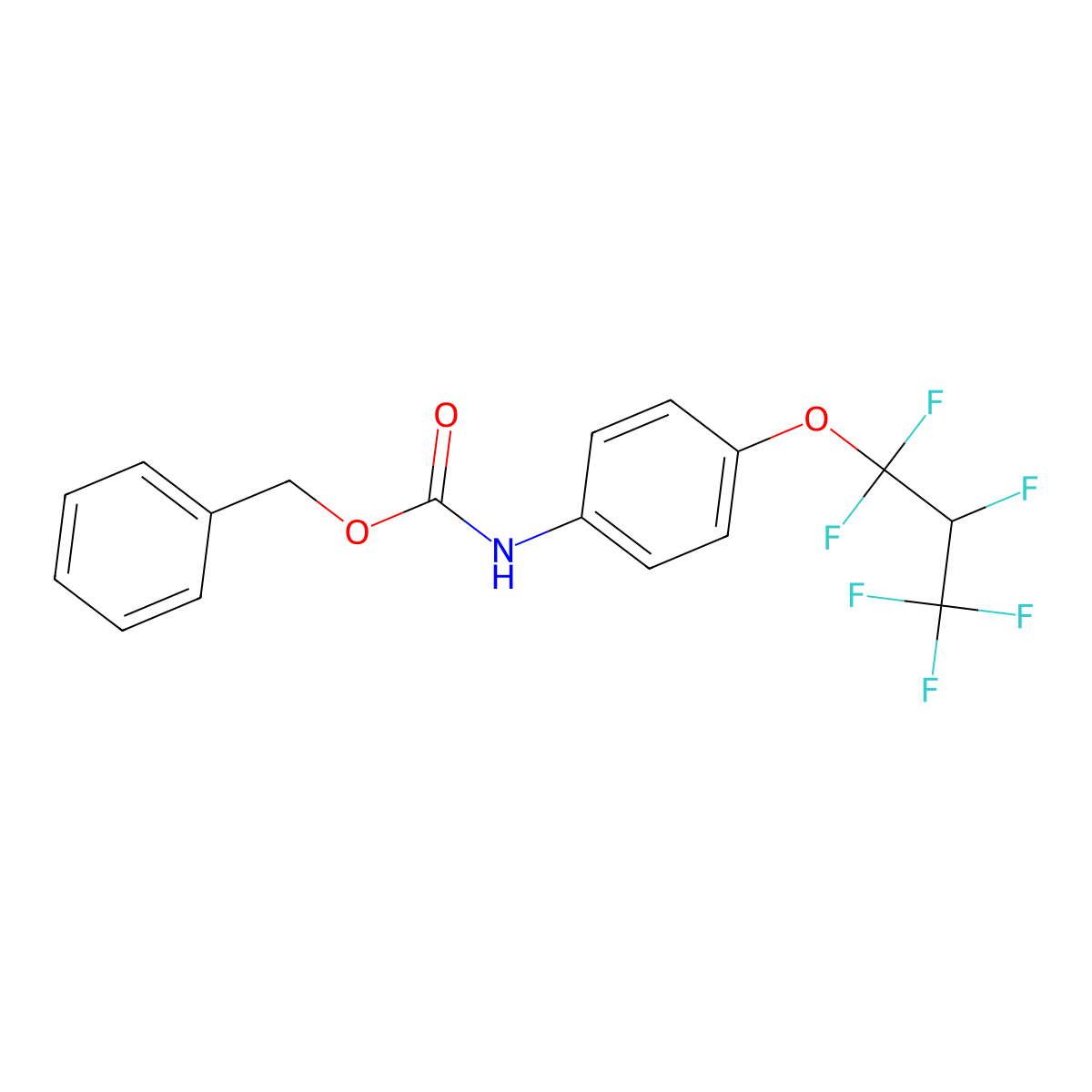 benzyl N-[4-(1,1,2,3,3,3-hexafluoropropoxy)phenyl]carbamate molecular structure, CAS 2680659-47-4