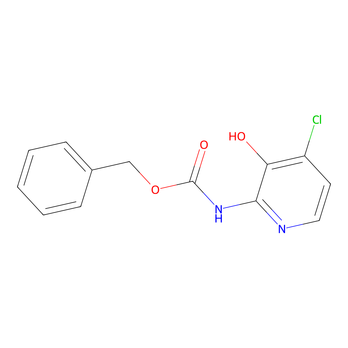 benzyl N-(4-chloro-3-hydroxypyridin-2-yl)carbamate molecular structure, CAS 2680659-52-1