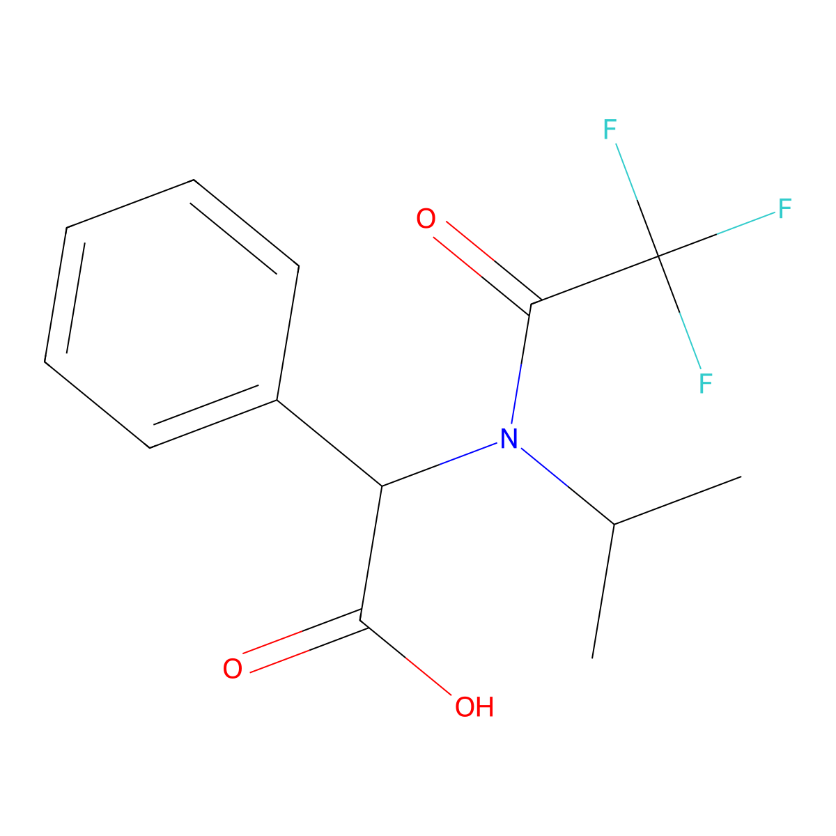 2-phenyl-2-[2,2,2-trifluoro-N-(propan-2-yl)acetamido]acetic acid molecular structure, CAS 2680659-74-7