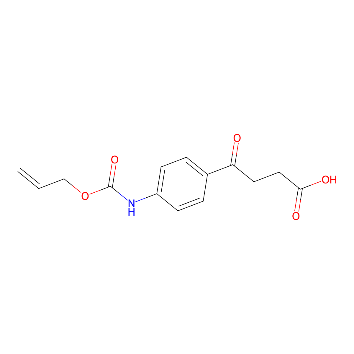 4-Oxo-4-(4-{[(prop-2-en-1-yloxy)carbonyl]amino}phenyl)butanoic acid molecular structure, CAS 2680659-88-3