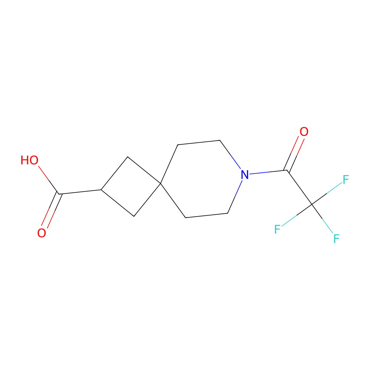 7-(Trifluoroacetyl)-7-azaspiro[3.5]nonane-2-carboxylic acid molecular structure, CAS 2680659-93-0