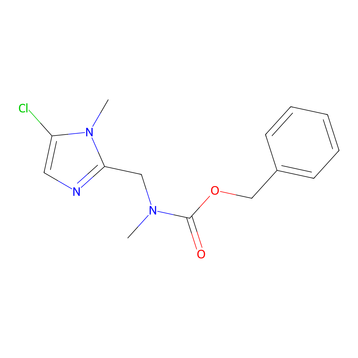 benzyl N-[(5-chloro-1-methyl-1H-imidazol-2-yl)methyl]-N-methylcarbamate molecular structure, CAS 2680659-98-5