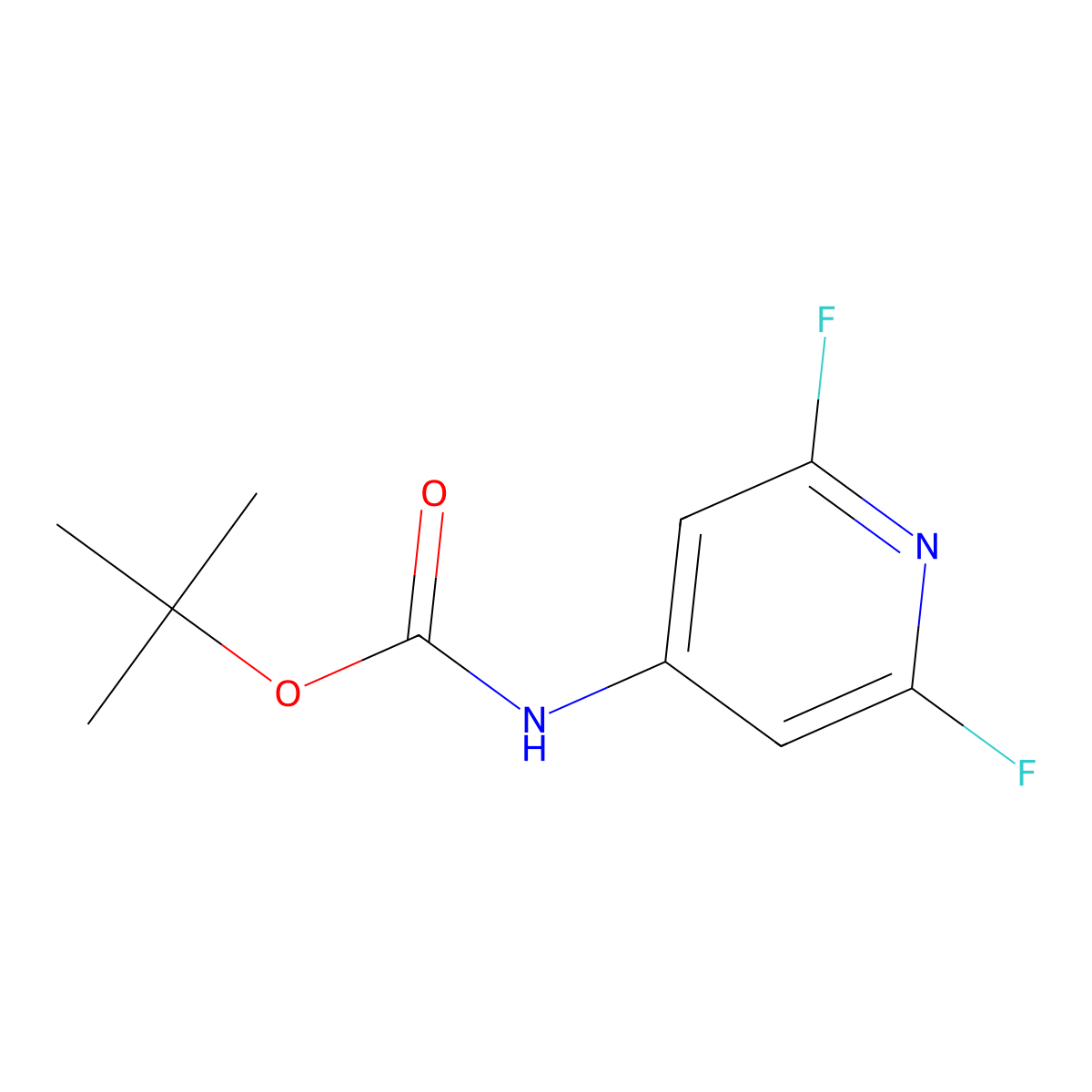 tert-butyl N-(2,6-difluoropyridin-4-yl)carbamate molecular structure, CAS 2680660-04-0