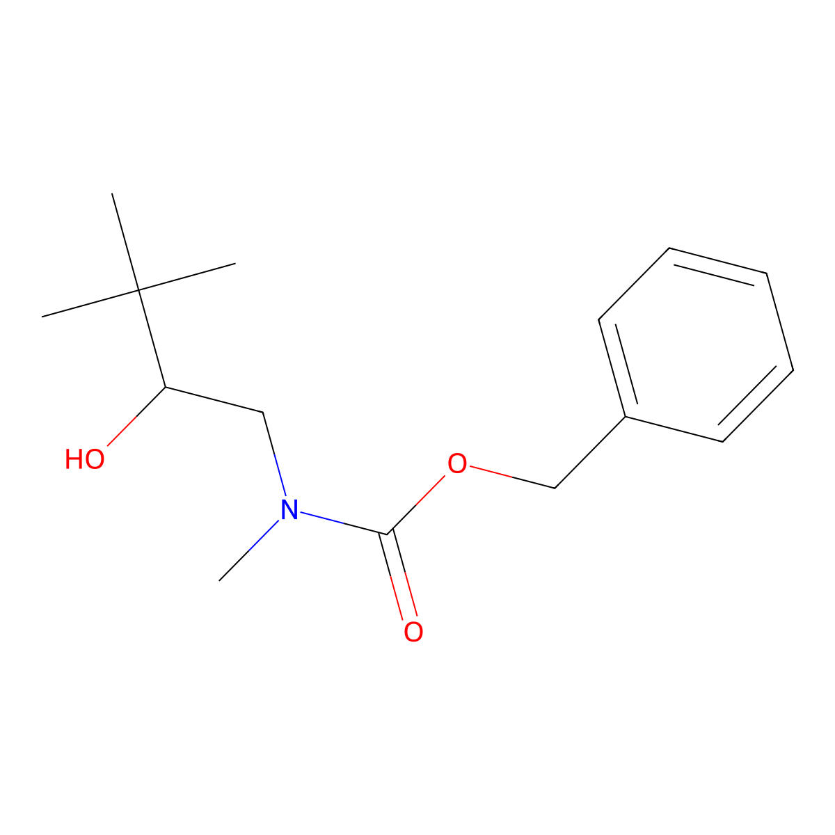 benzyl N-(2-hydroxy-3,3-dimethylbutyl)-N-methylcarbamate molecular structure, CAS 2680660-05-1