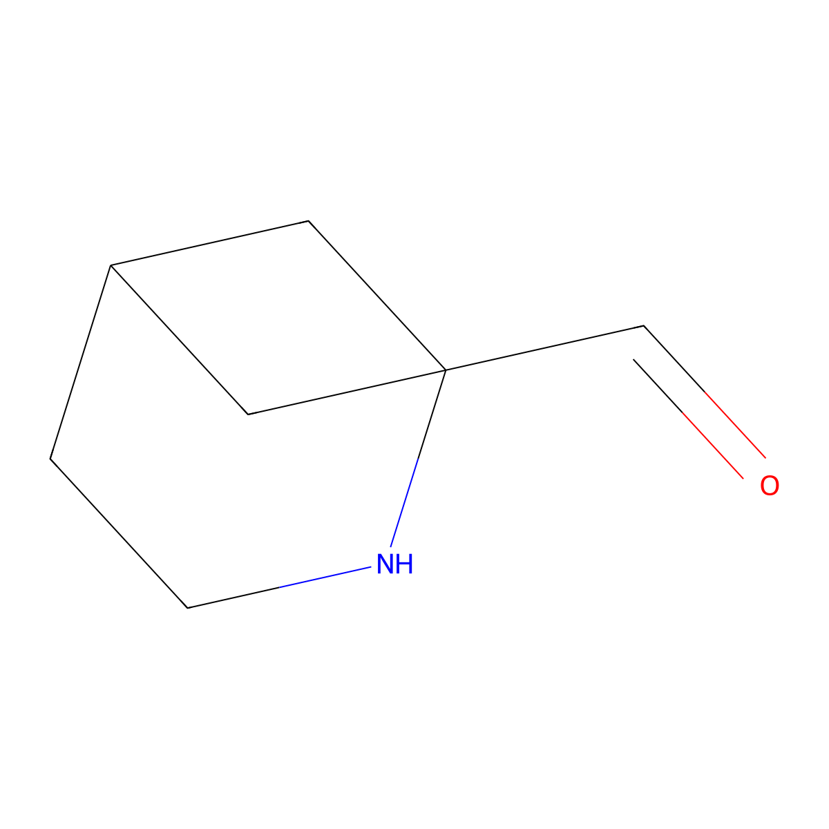 2-Azabicyclo[3.1.1]heptane-1-carbaldehyde molecular structure, CAS 2680660-08-4