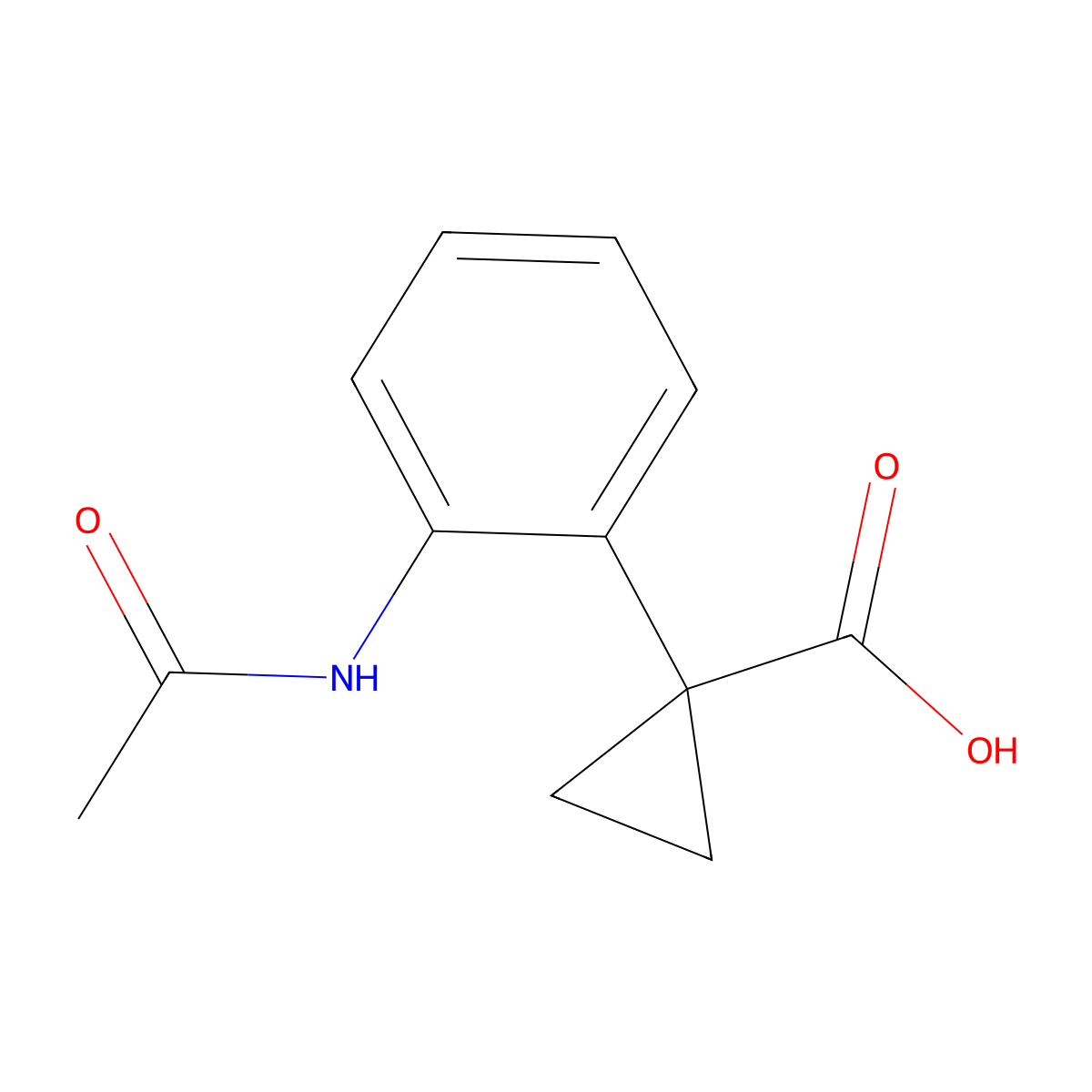 1-(2-Acetamidophenyl)cyclopropane-1-carboxylic acid molecular structure, CAS 2680660-41-5