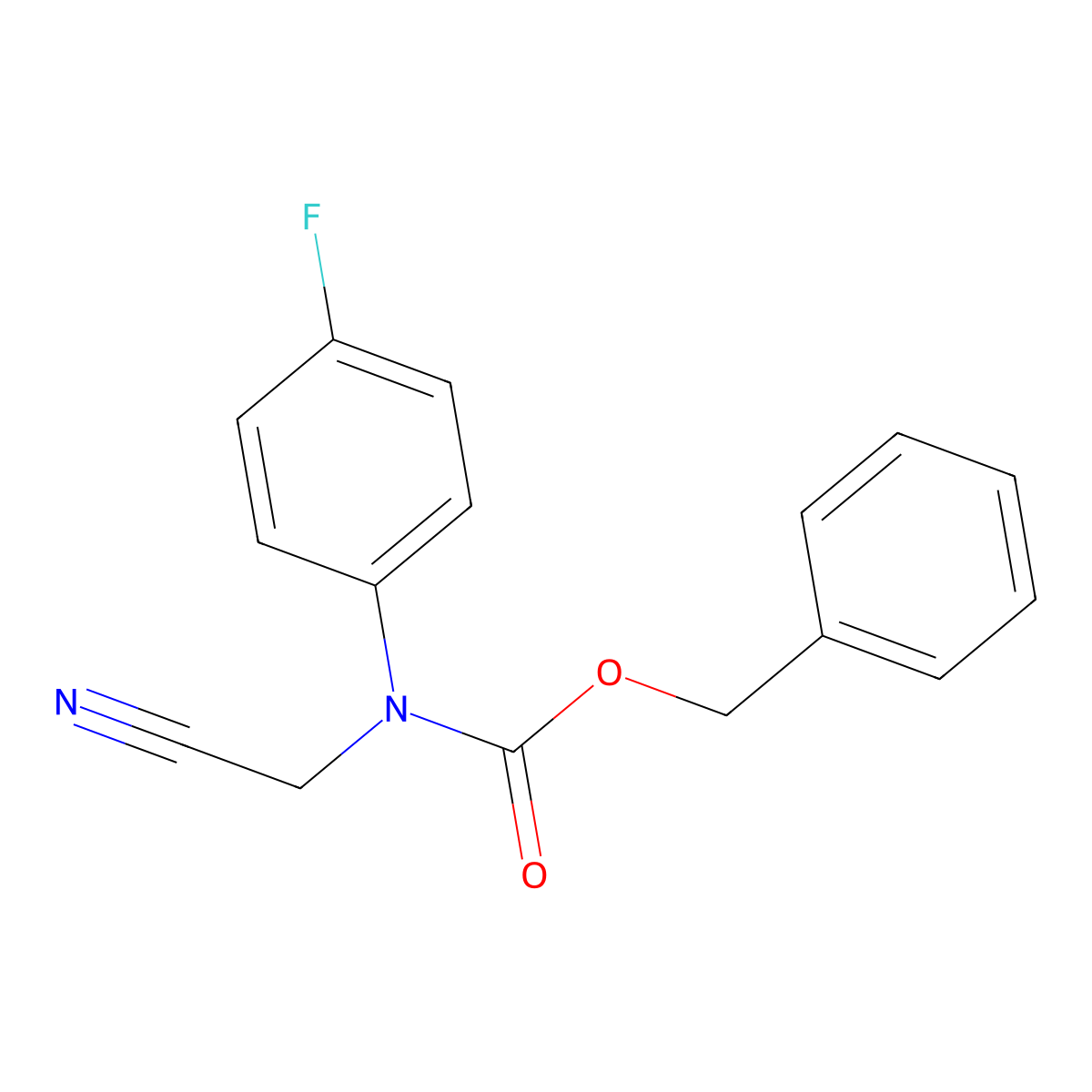 benzyl N-(cyanomethyl)-N-(4-fluorophenyl)carbamate molecular structure, CAS 2680660-42-6