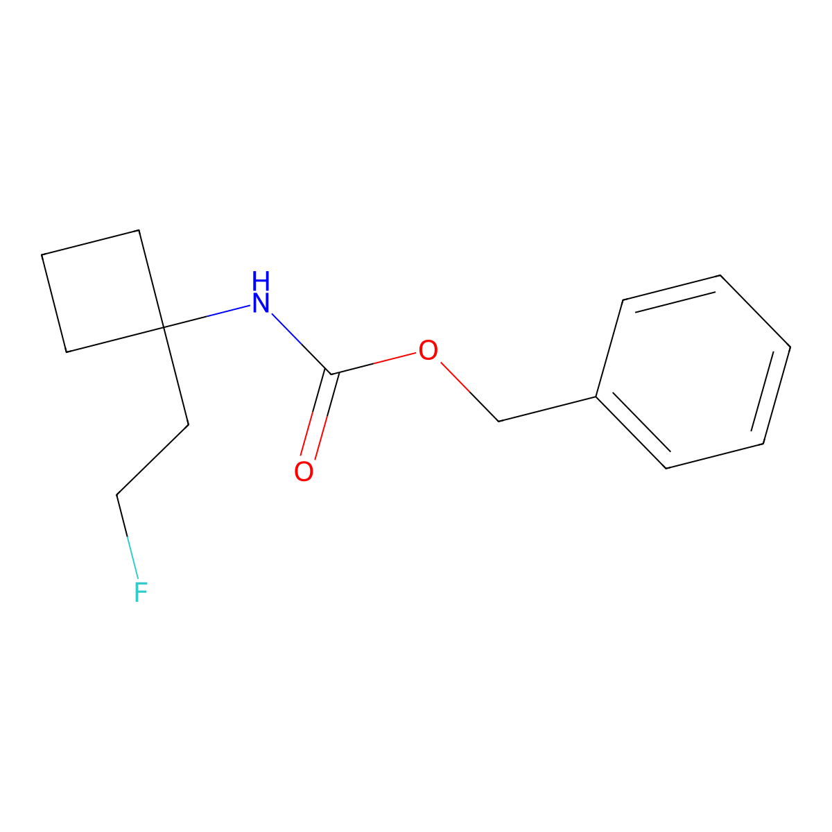 benzyl N-[1-(2-fluoroethyl)cyclobutyl]carbamate molecular structure, CAS 2680660-63-1