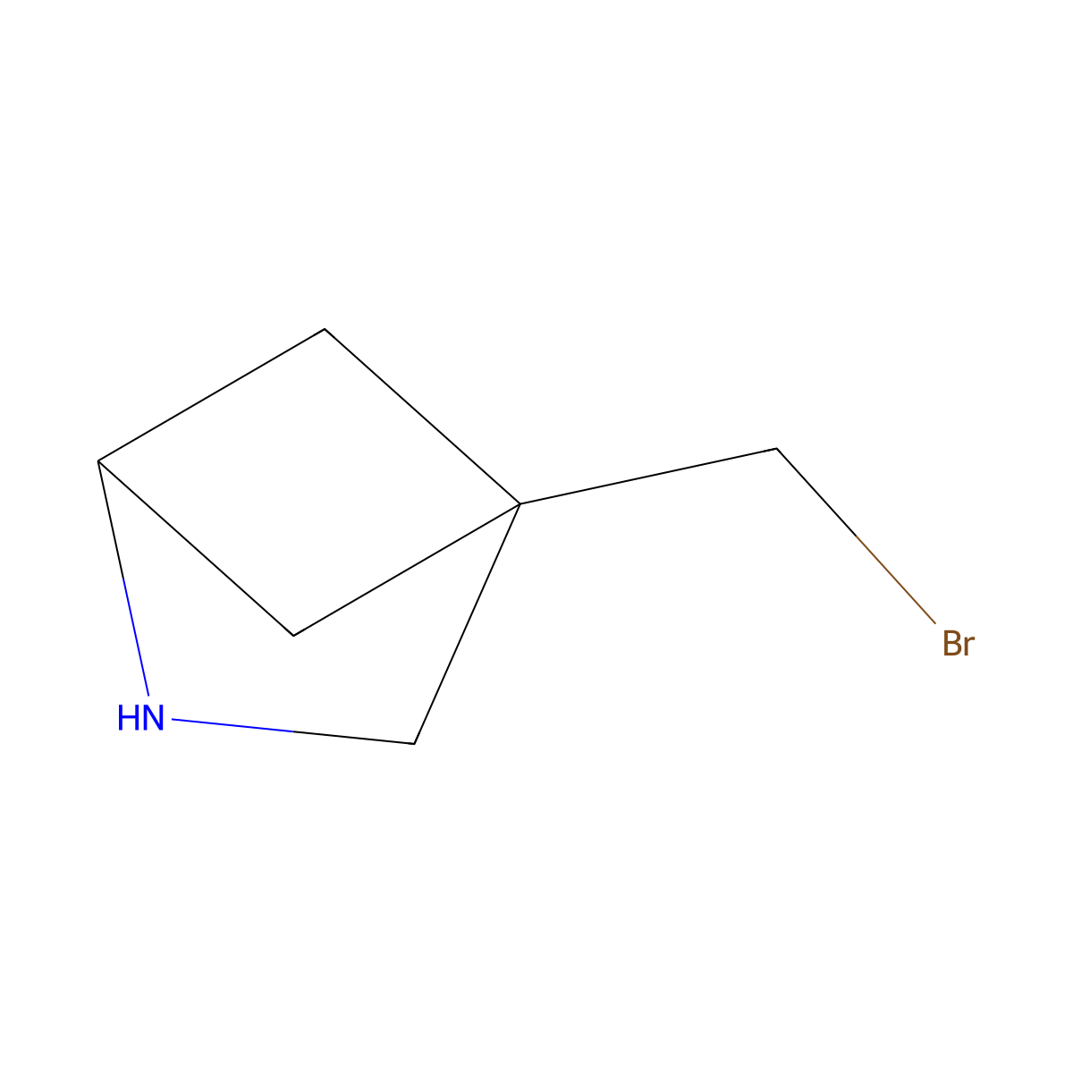 4-(Bromomethyl)-2-azabicyclo[2.1.1]hexane molecular structure, CAS 2680660-66-4