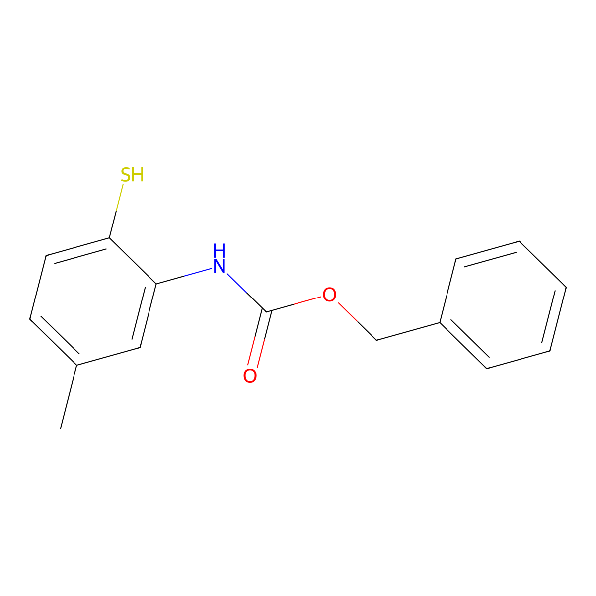 benzyl N-(5-methyl-2-sulfanylphenyl)carbamate molecular structure, CAS 2680660-70-0