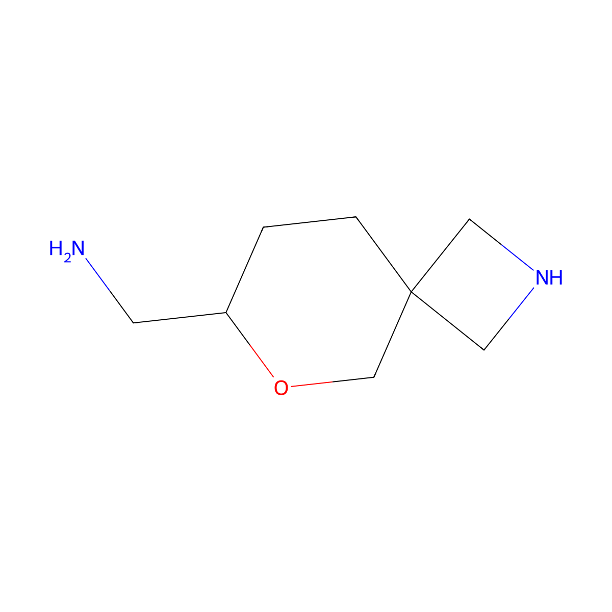 1-{6-Oxa-2-azaspiro[3.5]nonan-7-yl}methanamine molecular structure, CAS 2680660-98-2