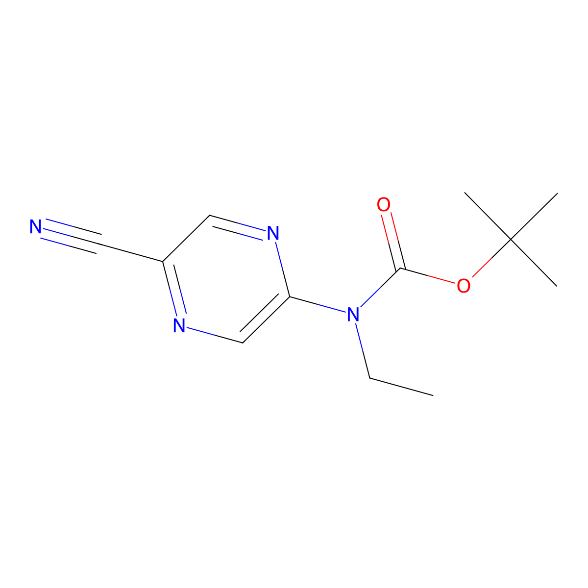 tert-butyl N-(5-cyanopyrazin-2-yl)-N-ethylcarbamate molecular structure, CAS 2680661-00-9