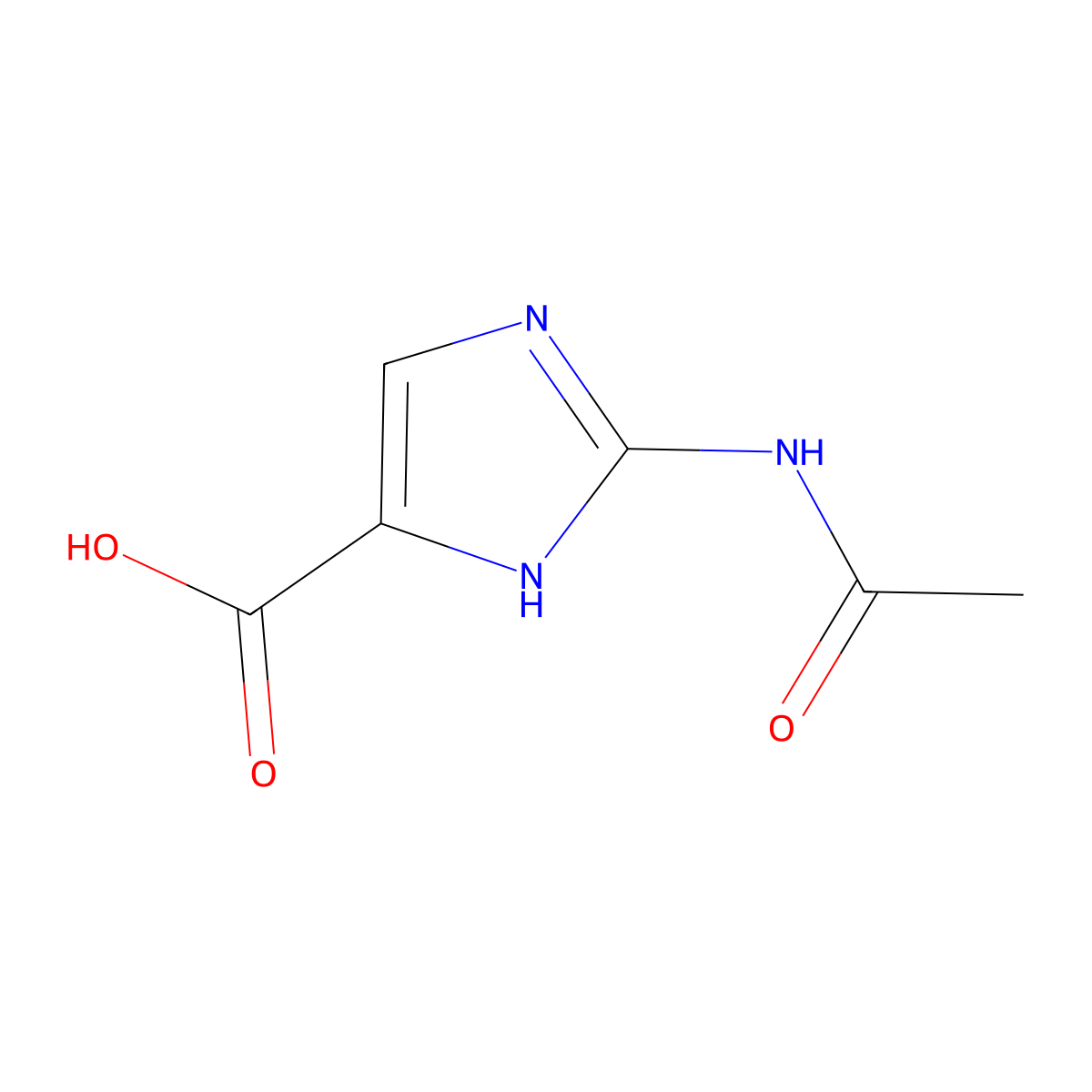 2-acetamido-1H-imidazole-5-carboxylic acid molecular structure, CAS 2680661-50-9